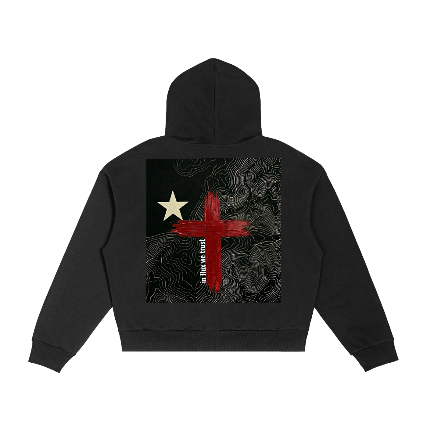 Contrast Plaid Boxy Zip Hoodie