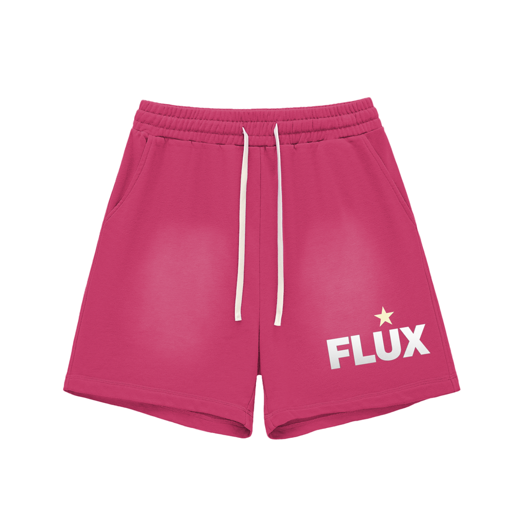 Sun Fade Raw Edge Cotton Shorts