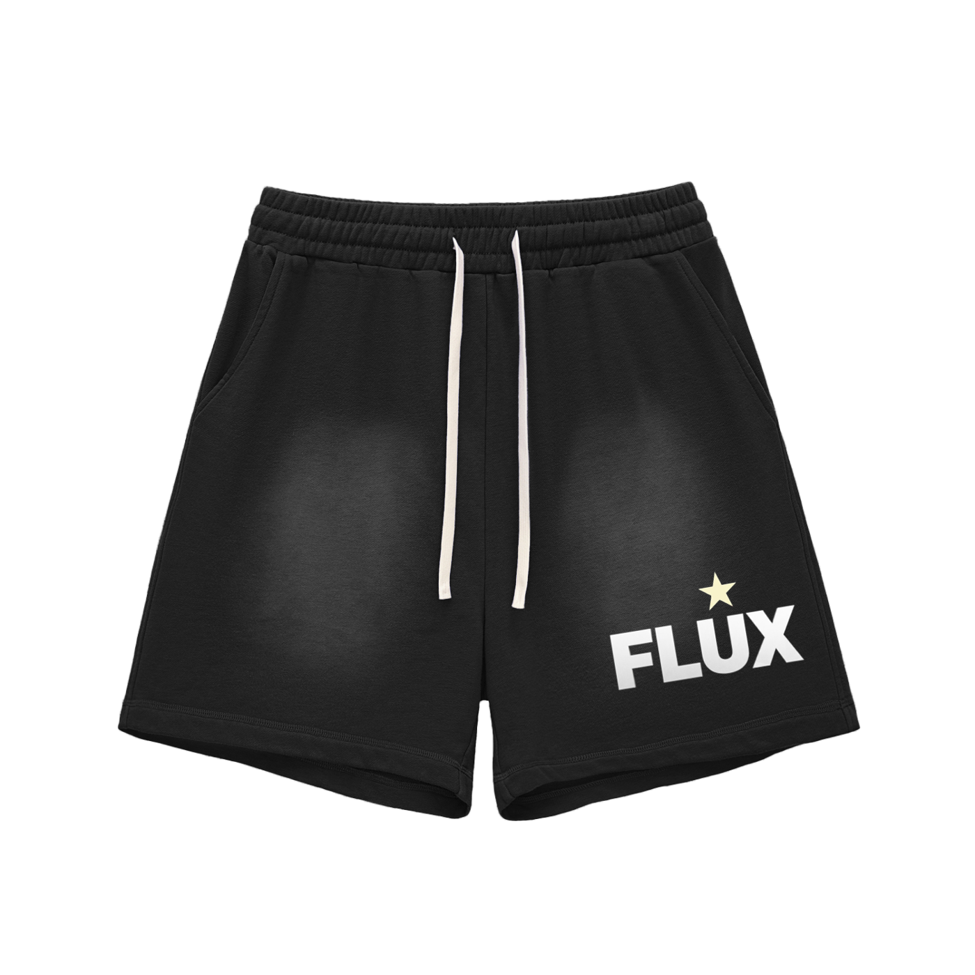 Sun Fade Raw Edge Cotton Shorts